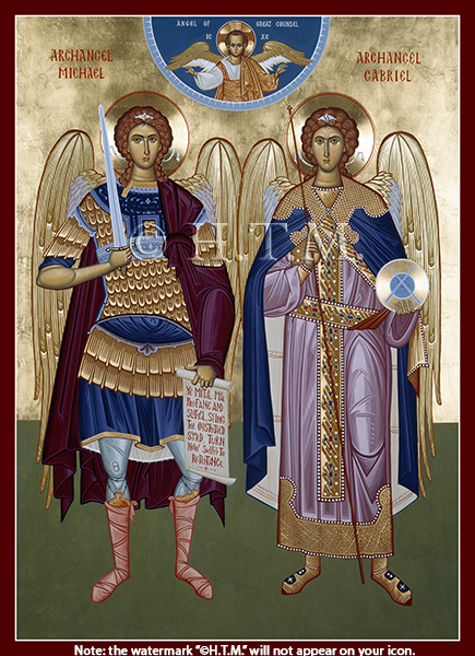 Michael & Gabriel lithographed print