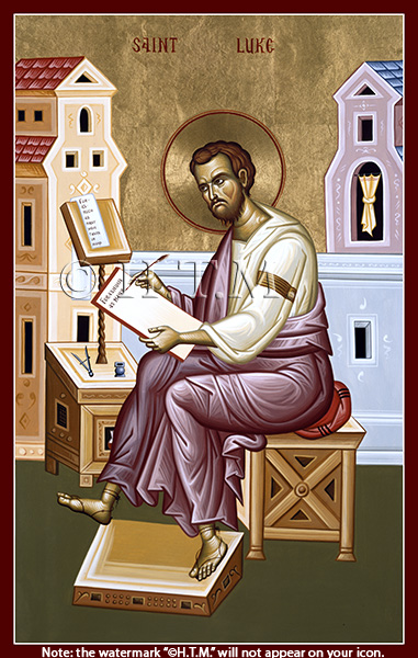 Luke the Evangelist lithographed print (wallet size)