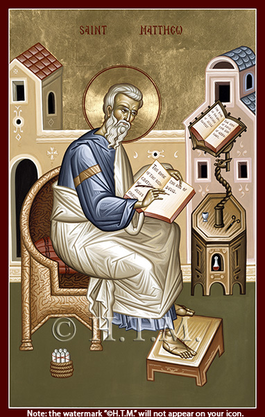 Matthew the Evangelist lithographed print (wallet sized)