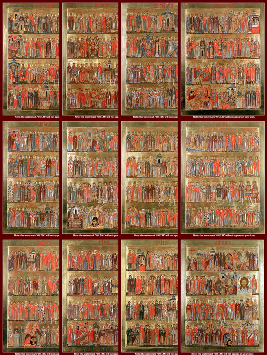 Menaion Icon Set of 12