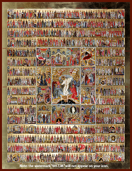 Menaion Icon - Feasts and Saints of the Whole Year