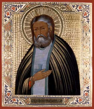 Seraphim of Sarov with riza