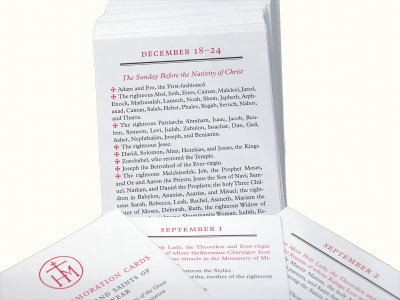 Daily Commemoration Cards