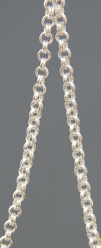 Double Link Silver Chain,  20 inches