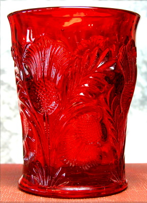 Ruby Red Thistle Glass-8 oz